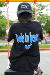 HOLE IN HEART OLD ENGLISH TEE