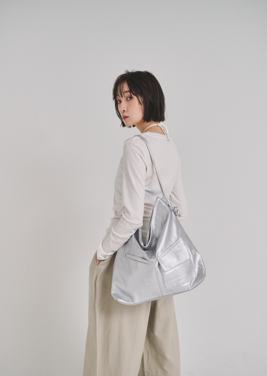 ソフトフェイクレザーアウトポケットBAG