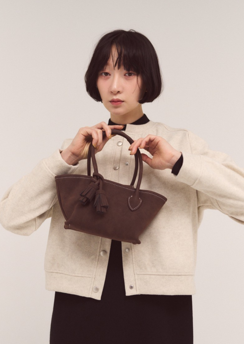 フェイクスエードタッセルトートBAG