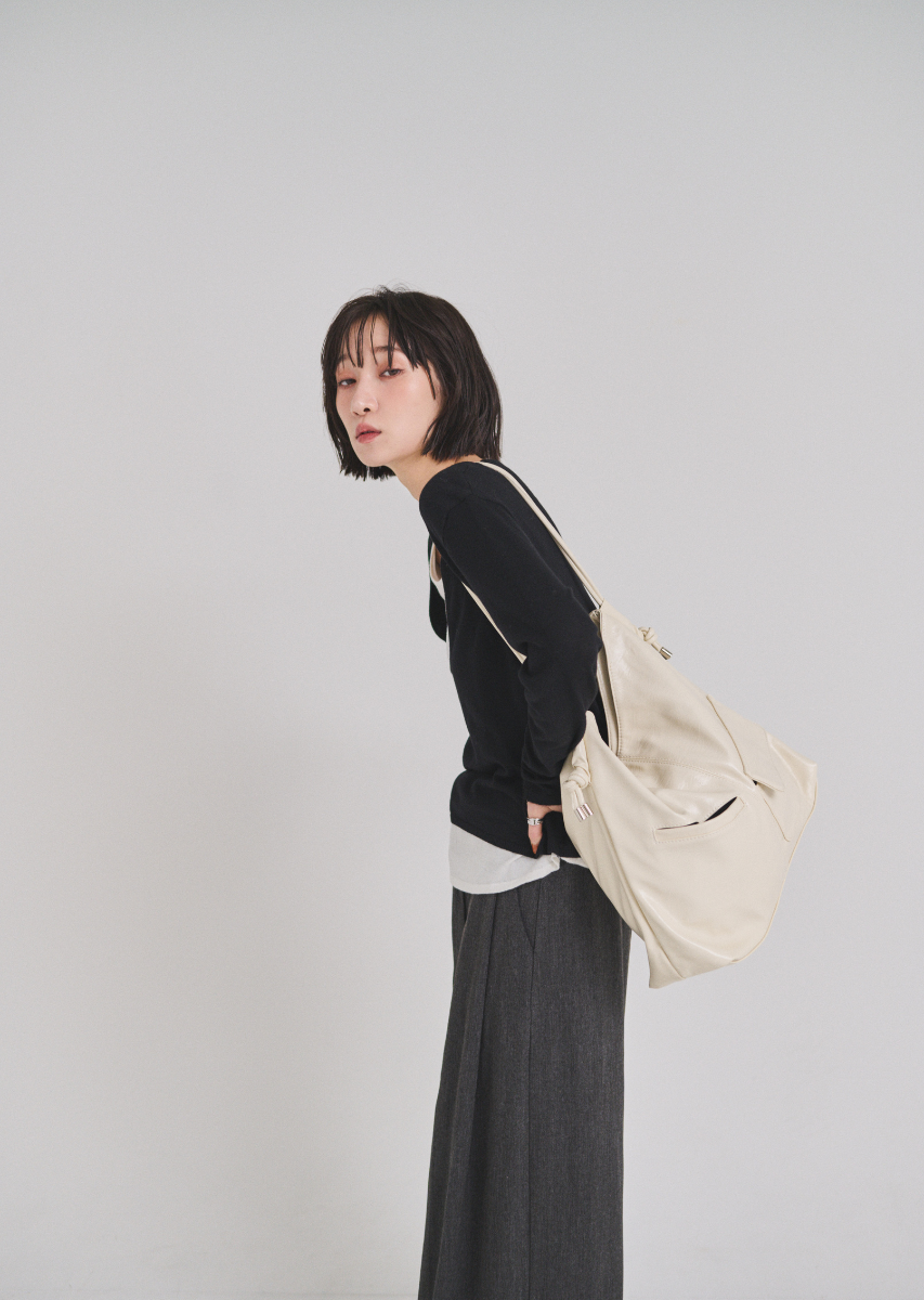 ソフトフェイクレザーアウトポケットBAG