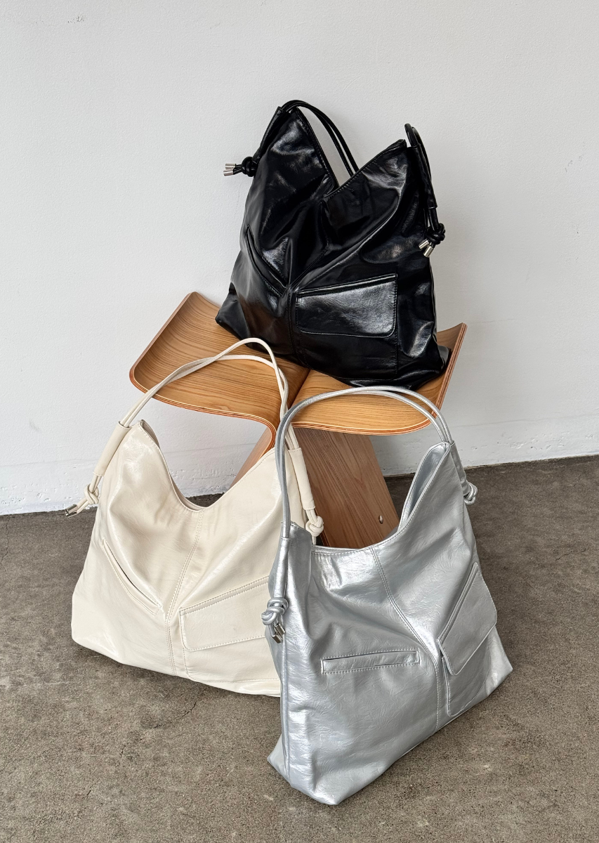 ソフトフェイクレザーアウトポケットBAG