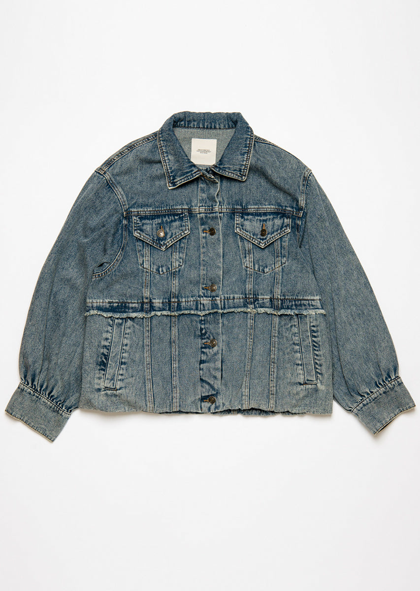 バルーンシルエットデニムブルゾン