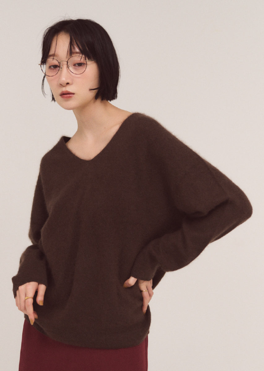 モヘアコクーンニット