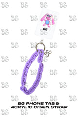 BG PHONE TAB＆ACRYLIC CHAIN STRAP