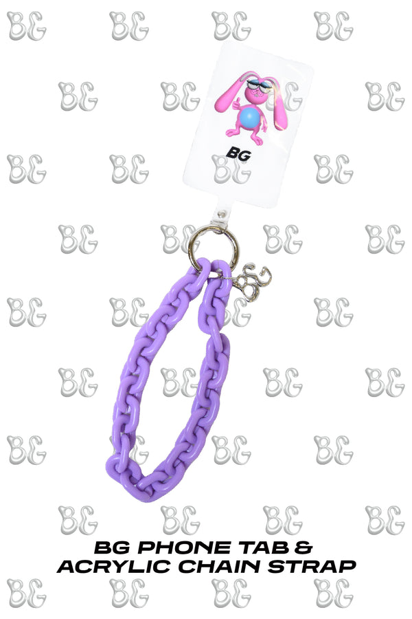 BG PHONE TAB＆ACRYLIC CHAIN STRAP