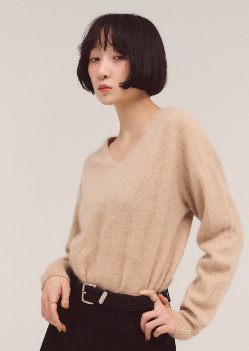 モヘアコクーンニット