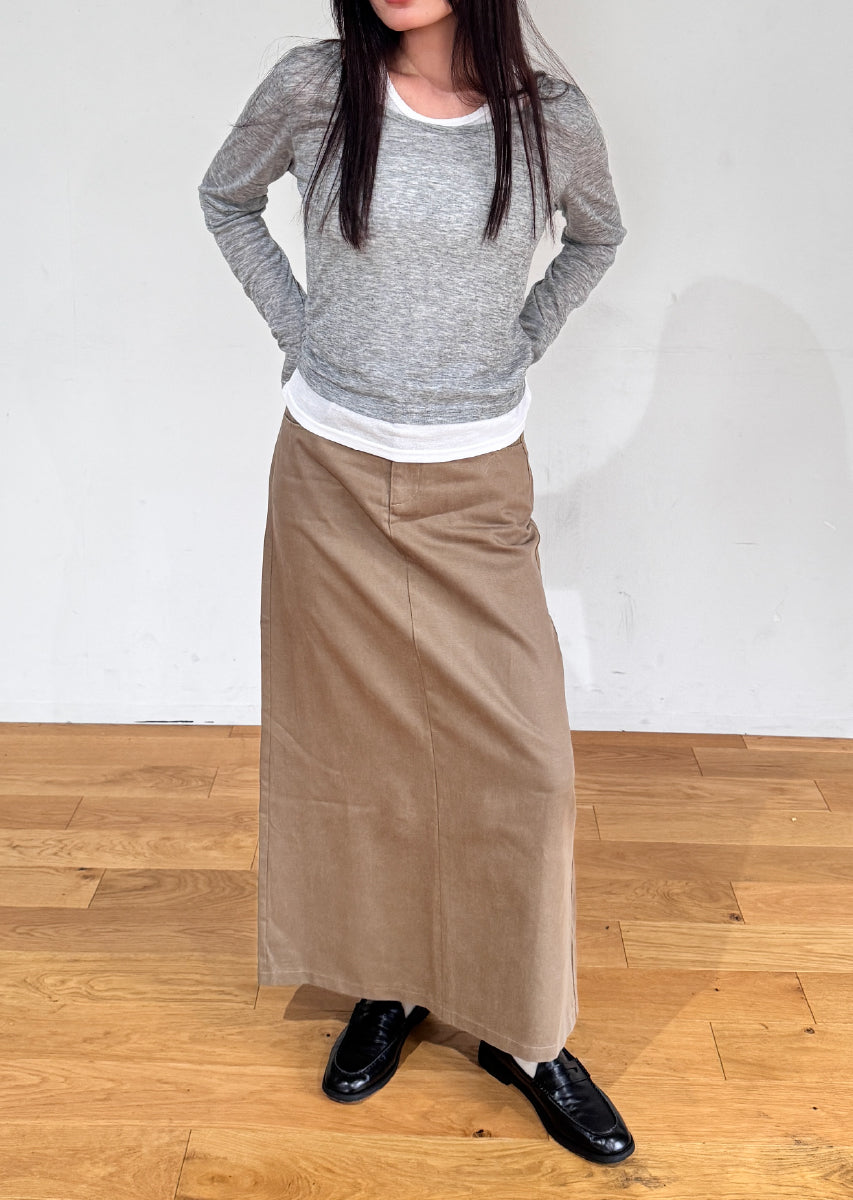 ロングスリーブレイヤードシアートップス