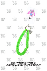 BG PHONE TAB＆ACRYLIC CHAIN STRAP