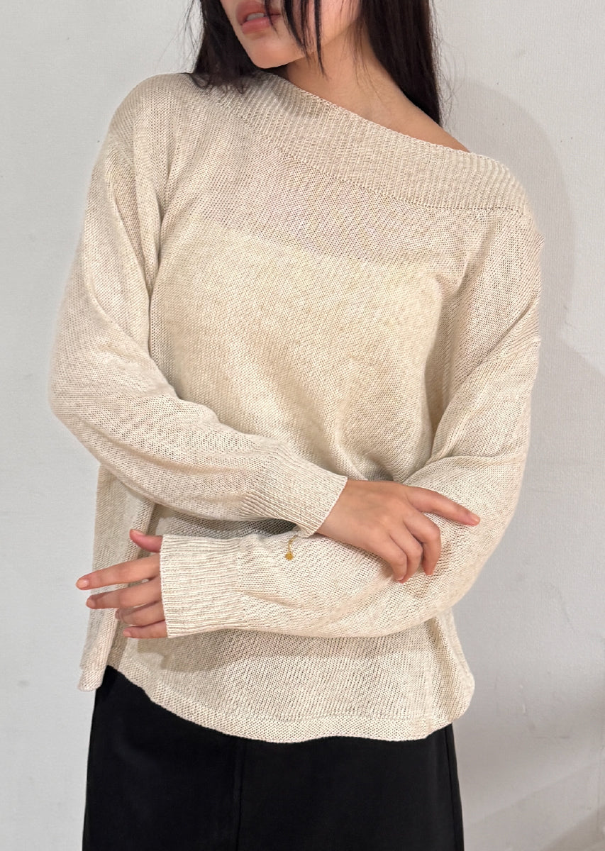 オフショルニットトップス