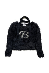 B ICON FUR LIKE KNIT