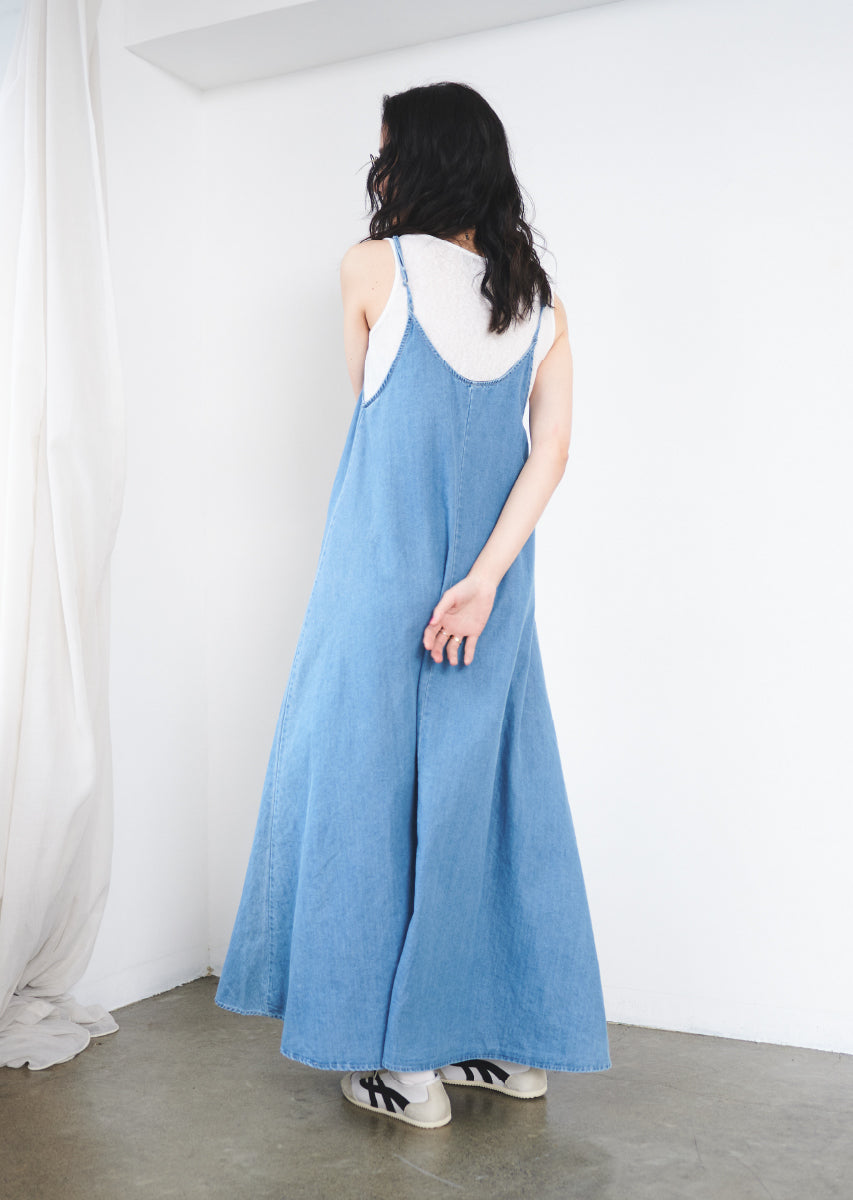 AラインマキシデニムワンピースSET