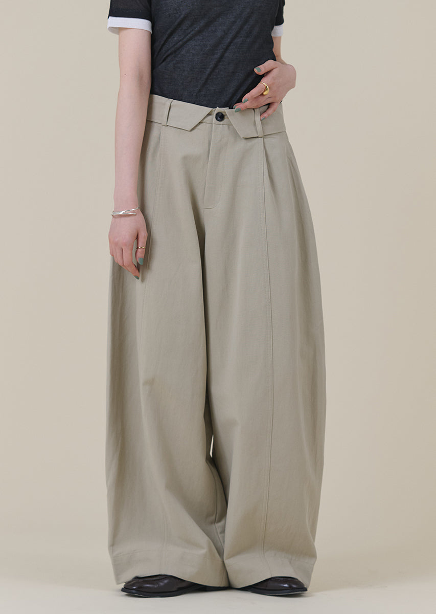 ターンバックウエストワイドパンツ