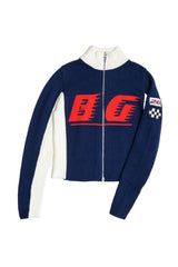 BG RACING ZIP KNIT