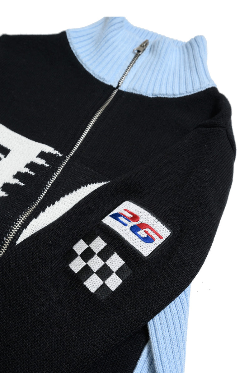 BG RACING ZIP KNIT