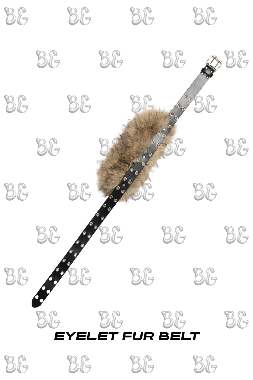 EYELET FUR BELT