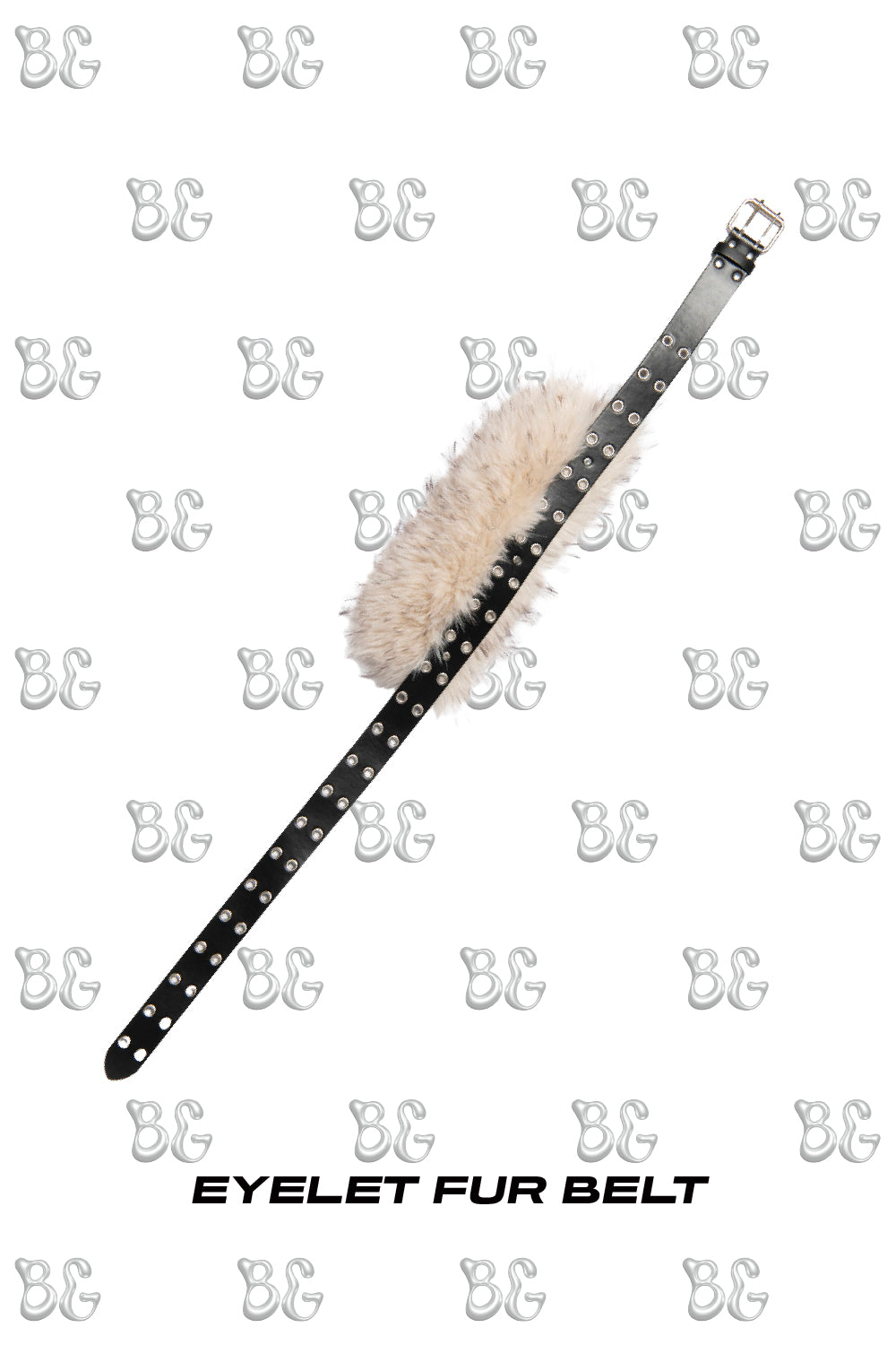 EYELET FUR BELT