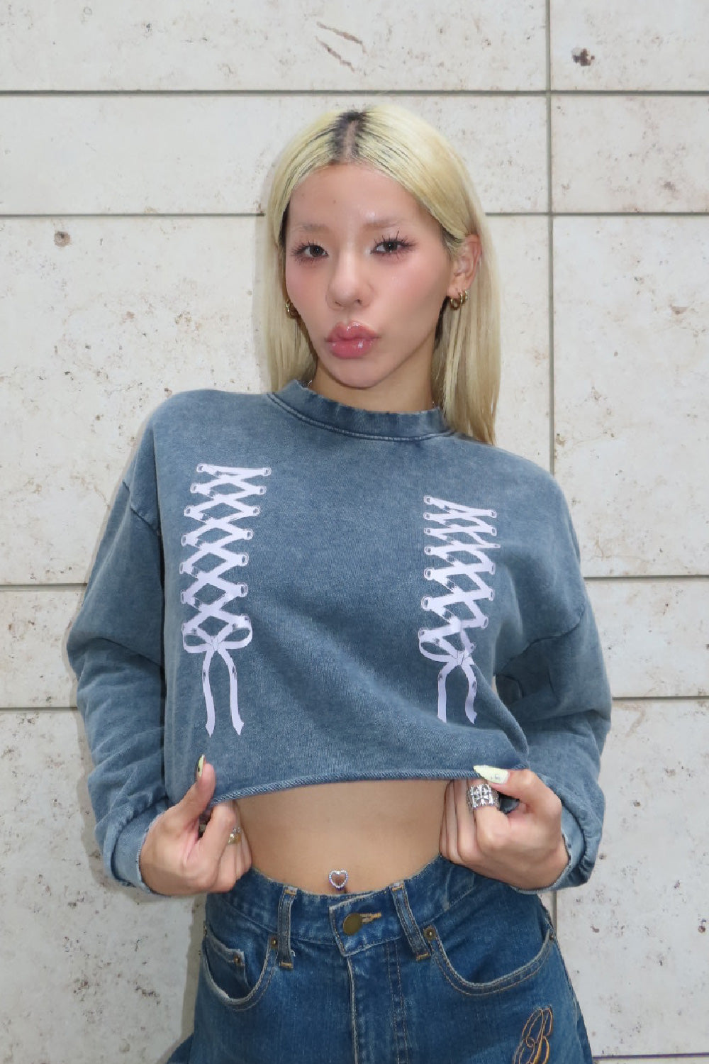 LACE UP SHORT TOPS