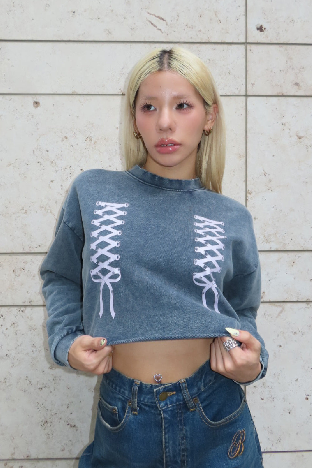 LACE UP SHORT TOPS