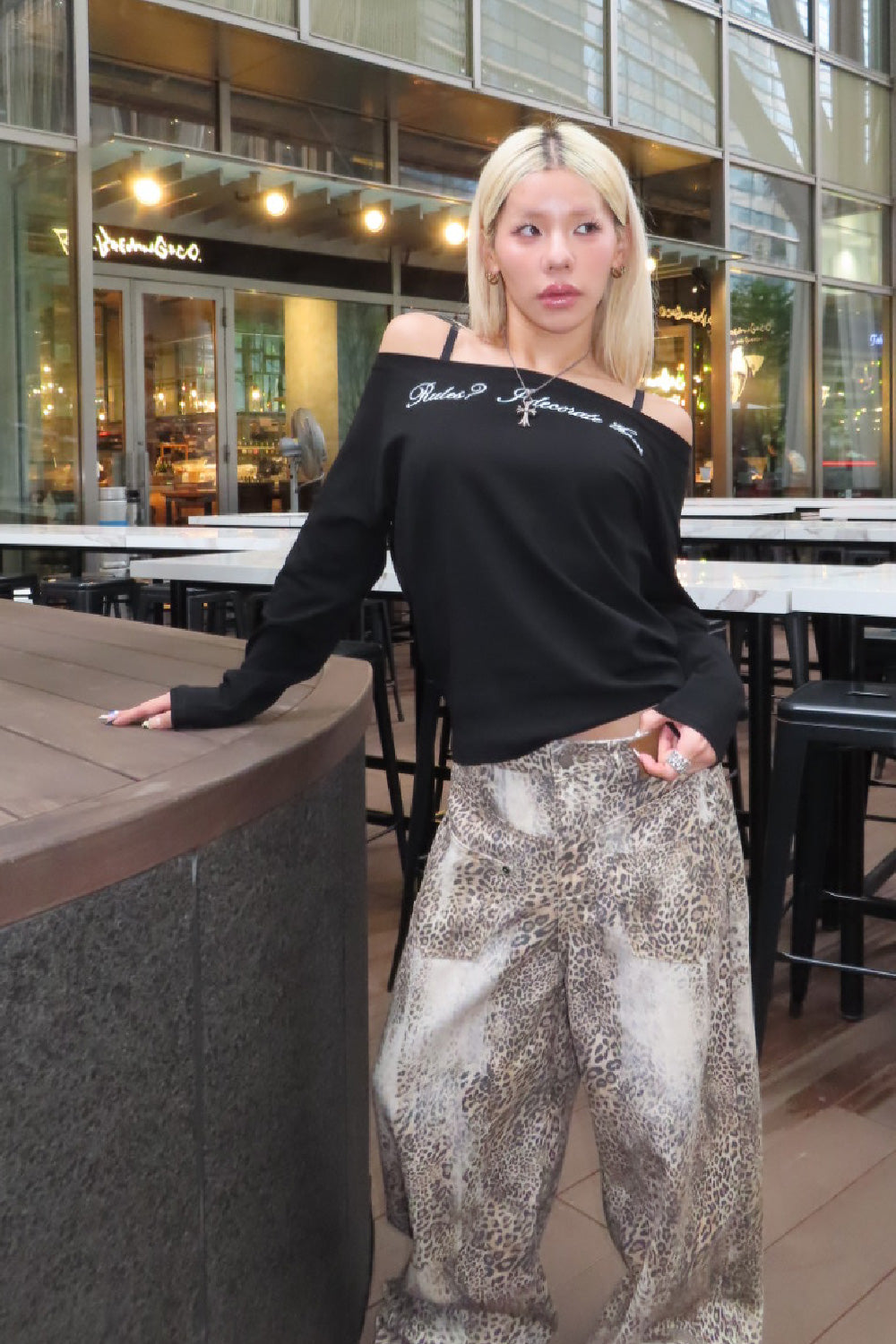 OFF SHOULDER LOGO TOPS