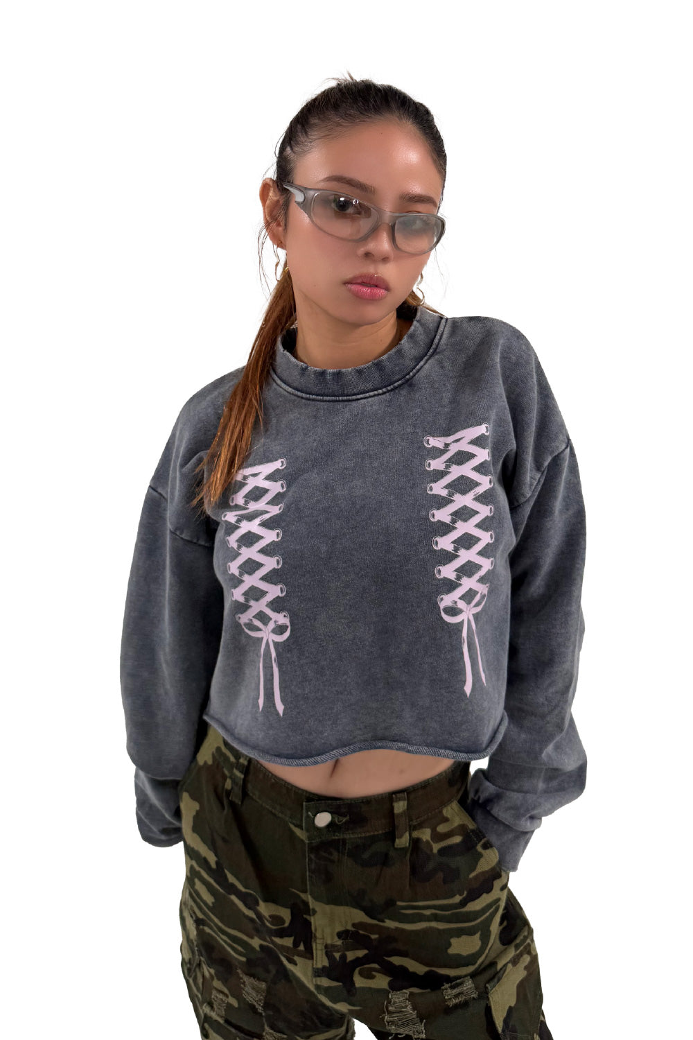 LACE UP SHORT TOPS