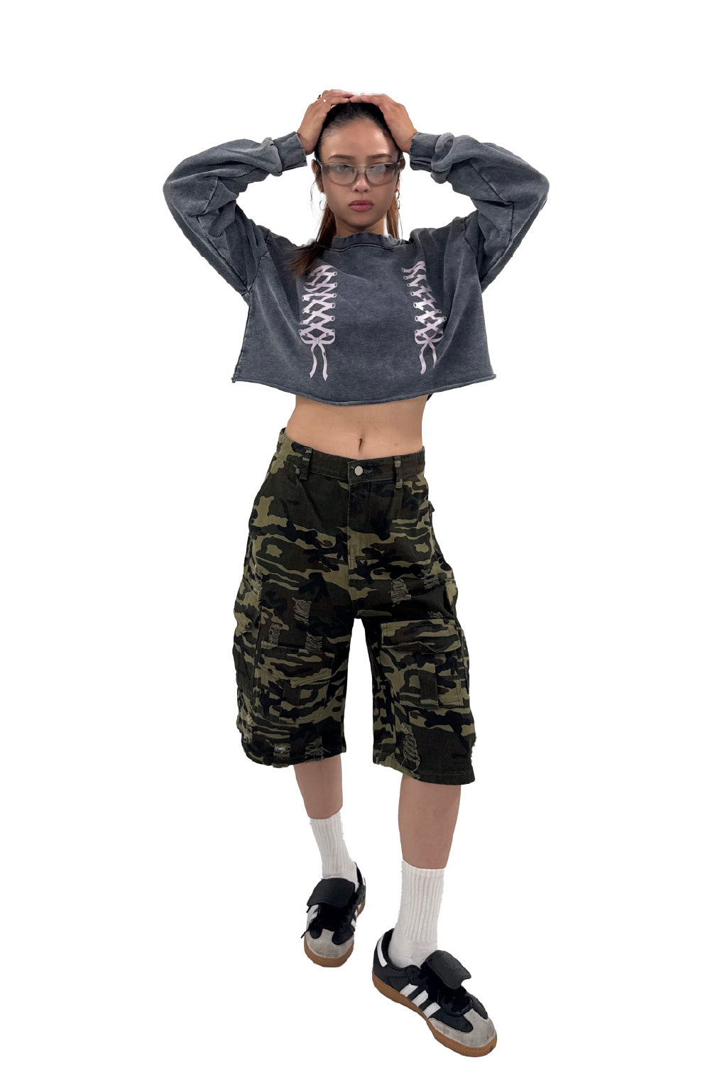 LACE UP SHORT TOPS