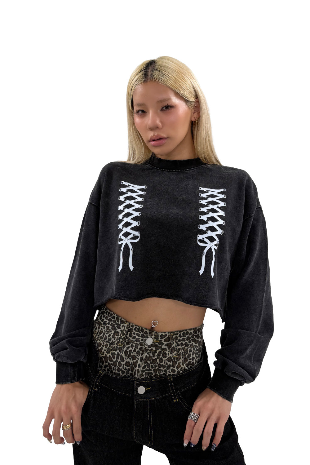 LACE UP SHORT TOPS