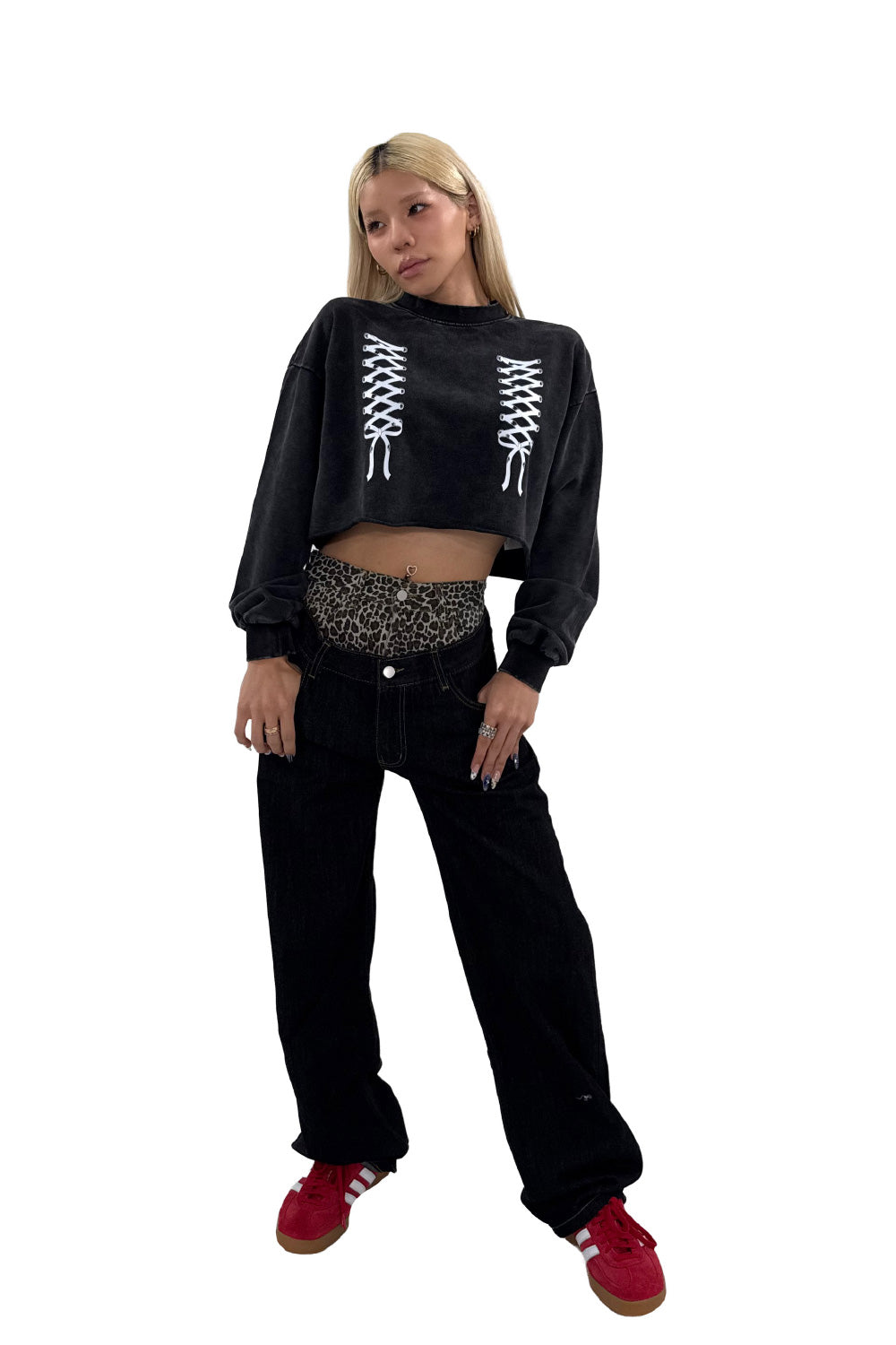 LACE UP SHORT TOPS