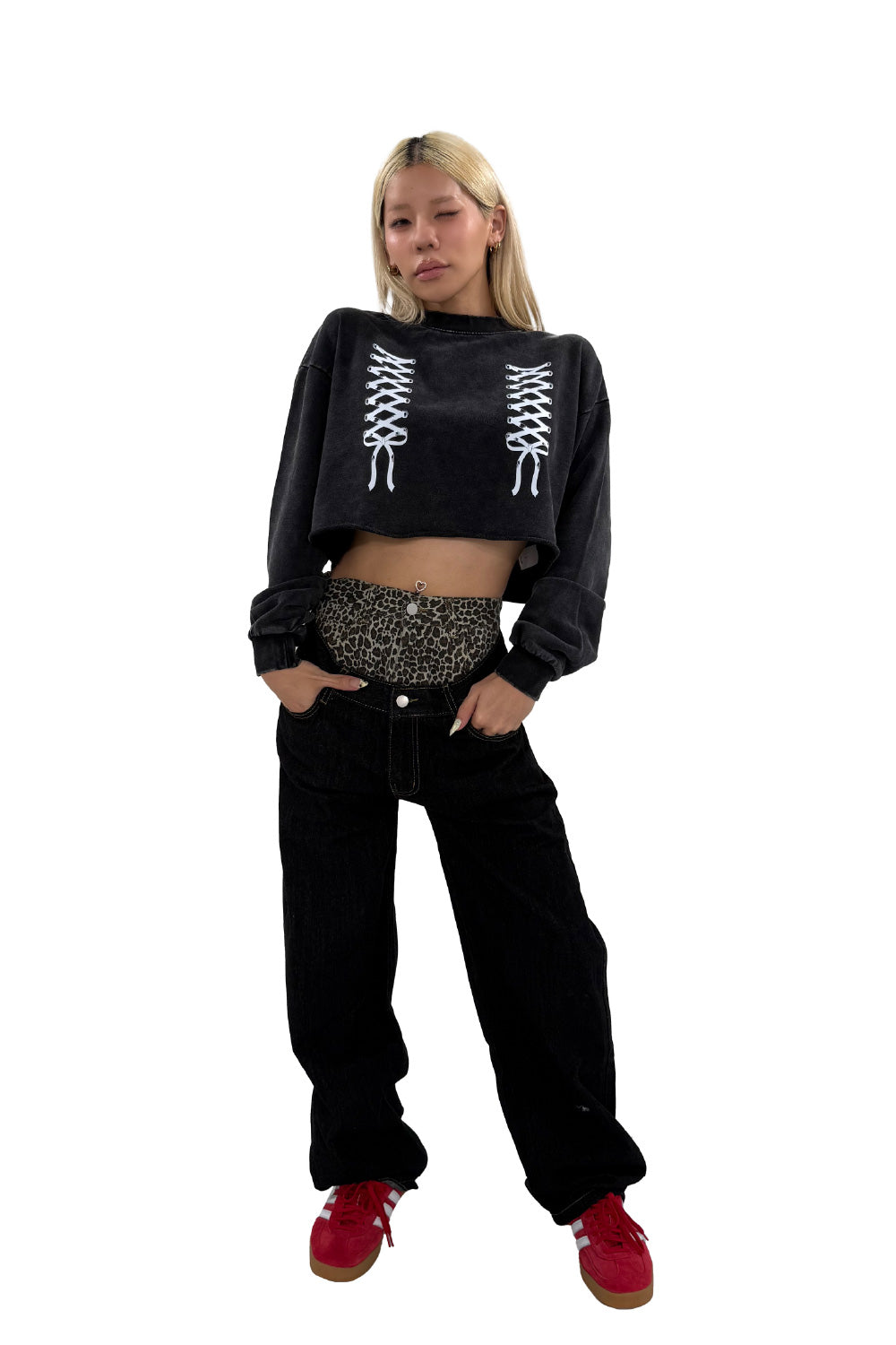 LACE UP SHORT TOPS