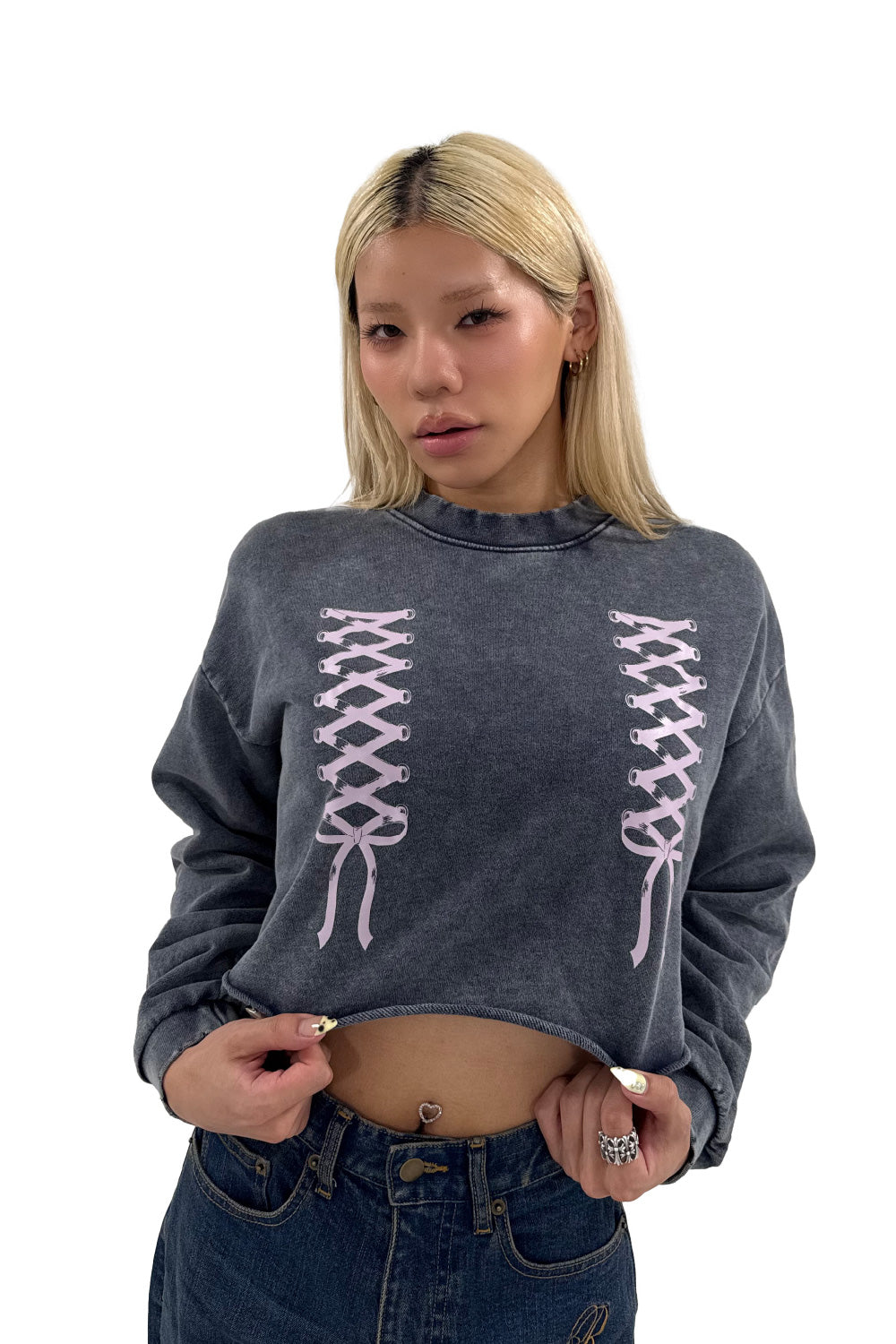 LACE UP SHORT TOPS