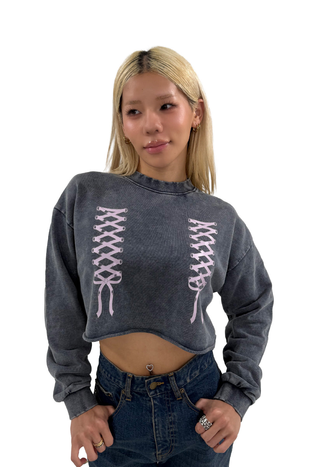 LACE UP SHORT TOPS