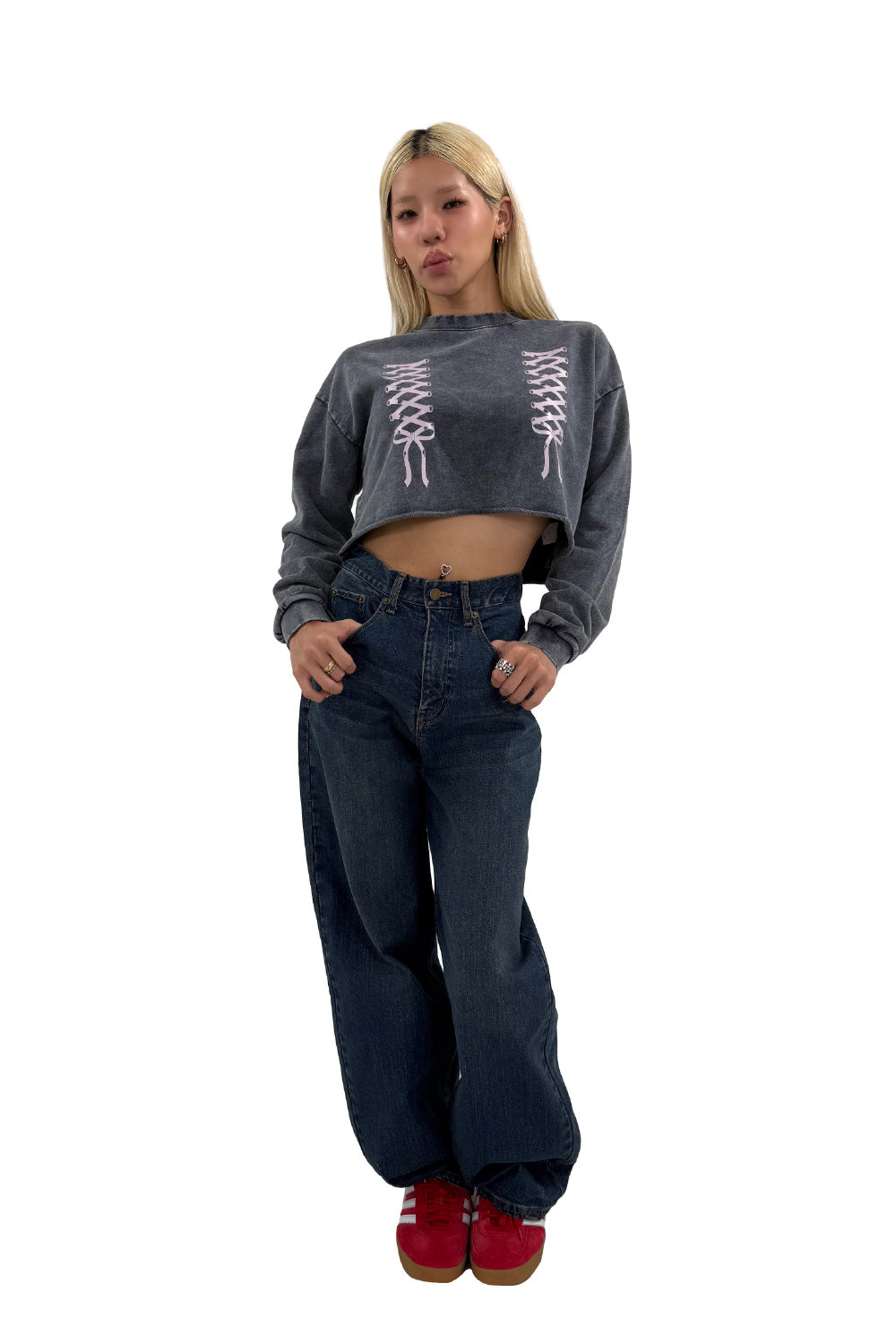 LACE UP SHORT TOPS