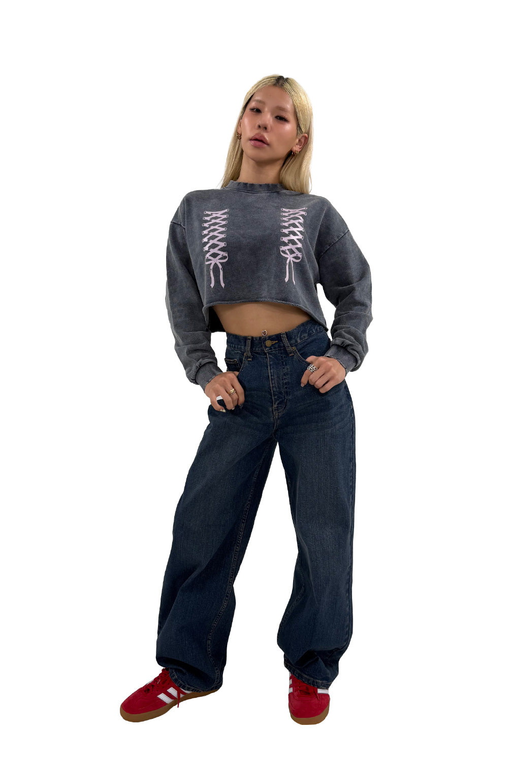 LACE UP SHORT TOPS