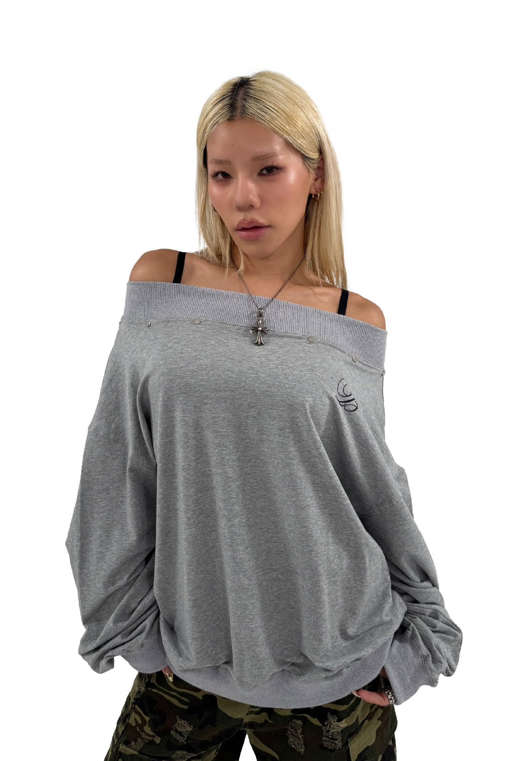 STUDS ONE SHOULDER TOPS