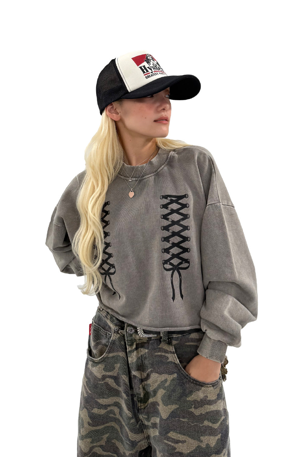 LACE UP SHORT TOPS