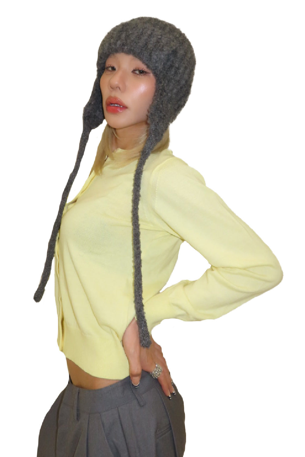 BASIC CREW NECK CARDIGAN