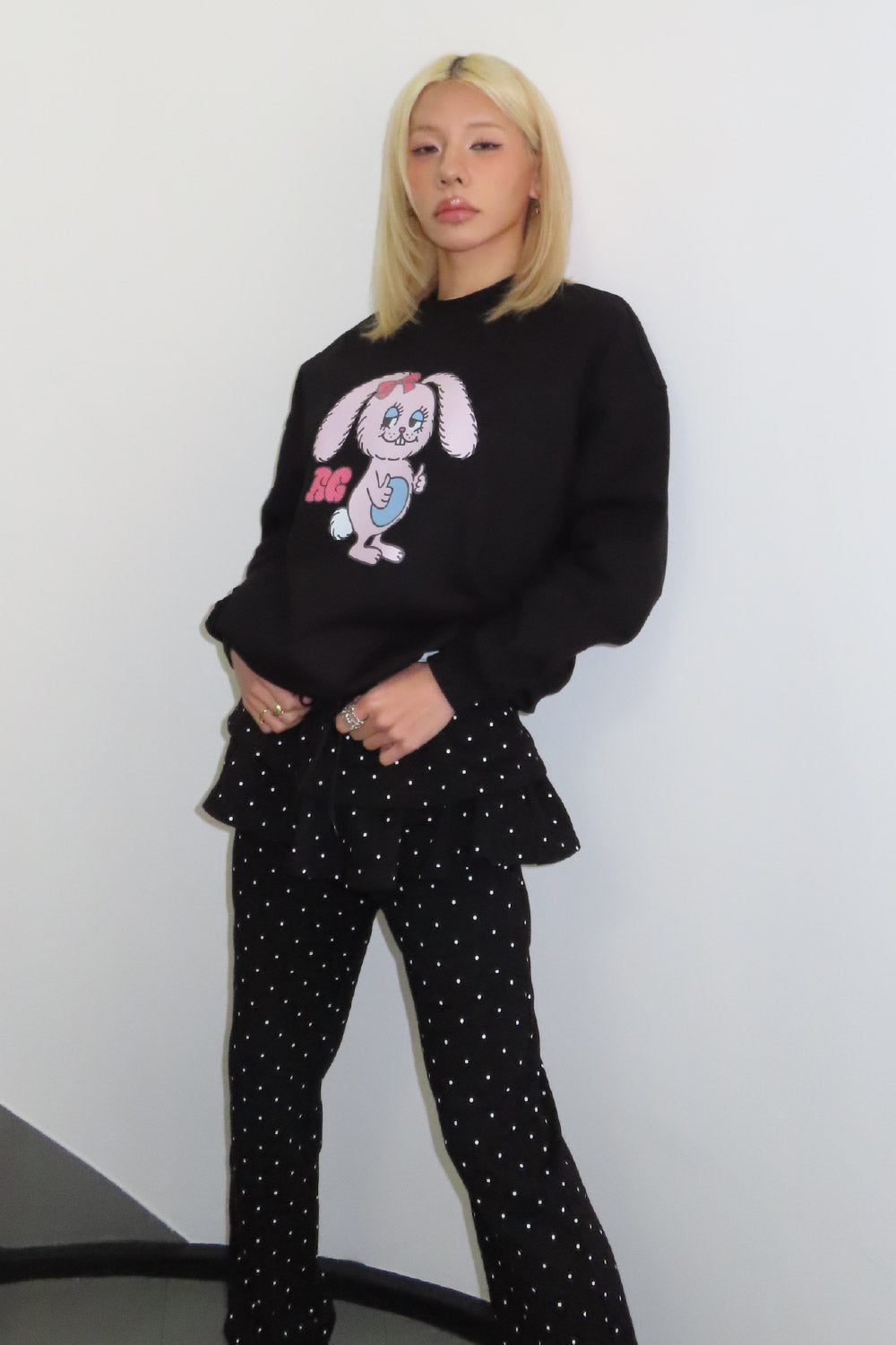 FRILL LAYERED SWEAT PANTS