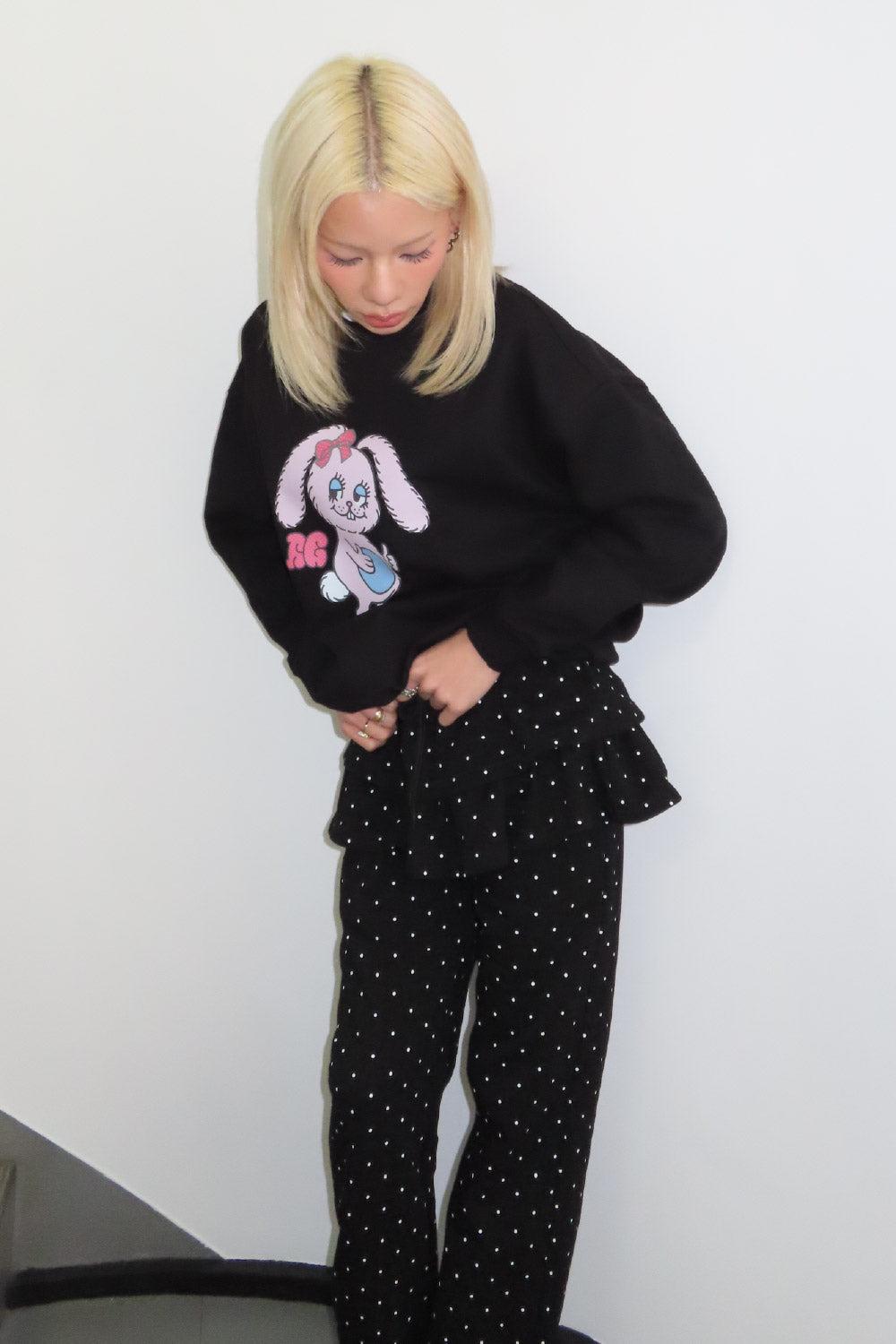 FRILL LAYERED SWEAT PANTS