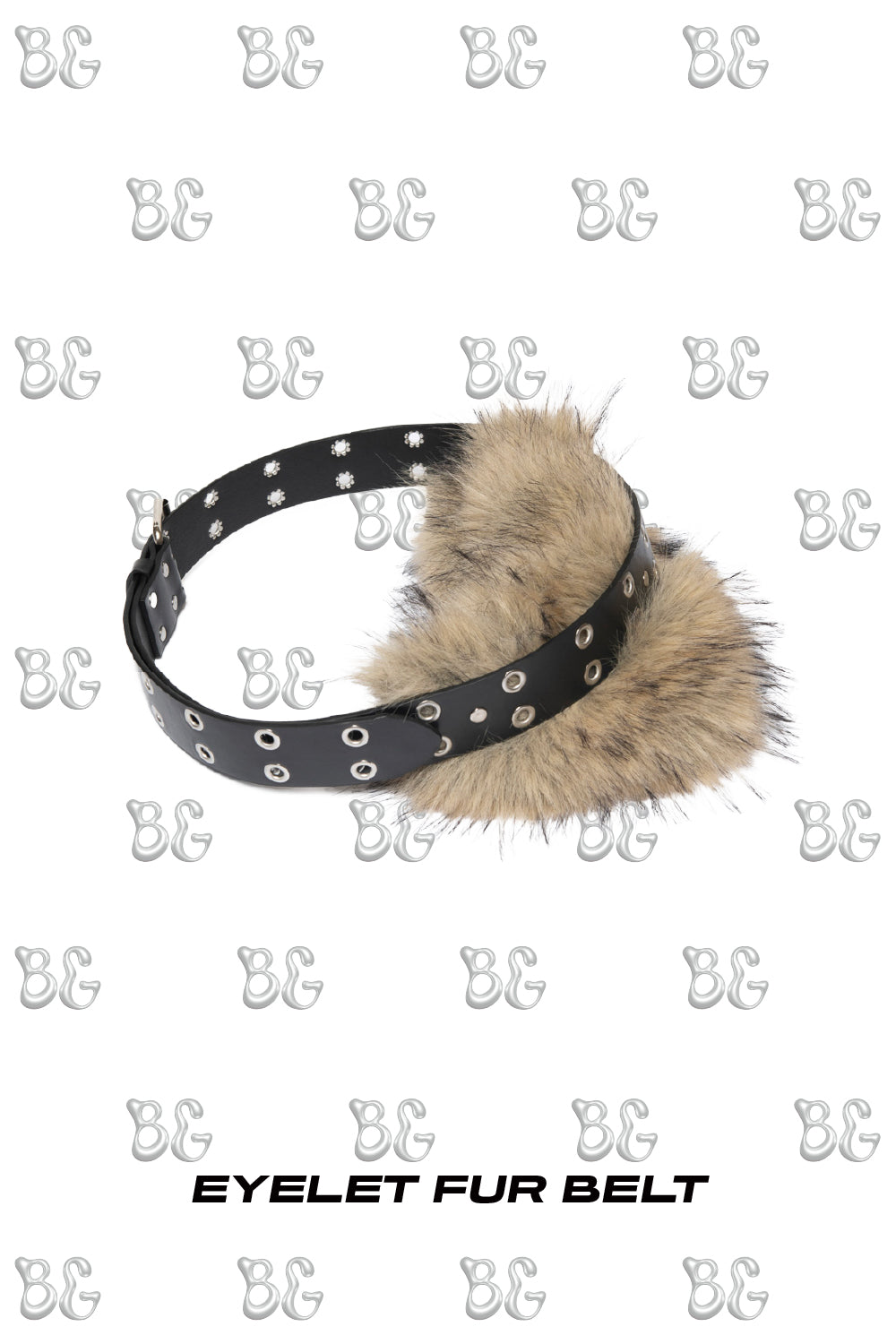 EYELET FUR BELT