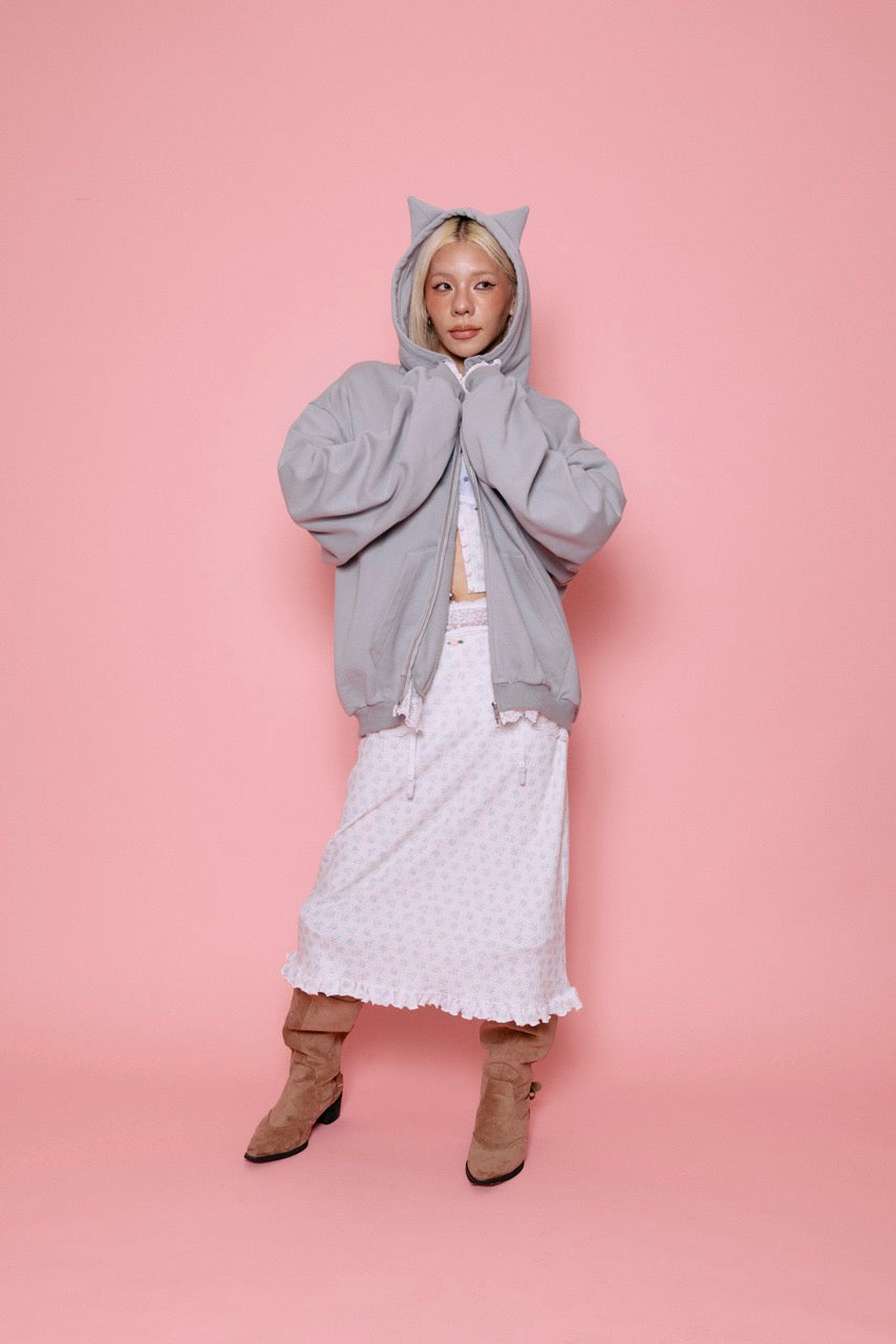 CAT EARS ZIP HOODIE