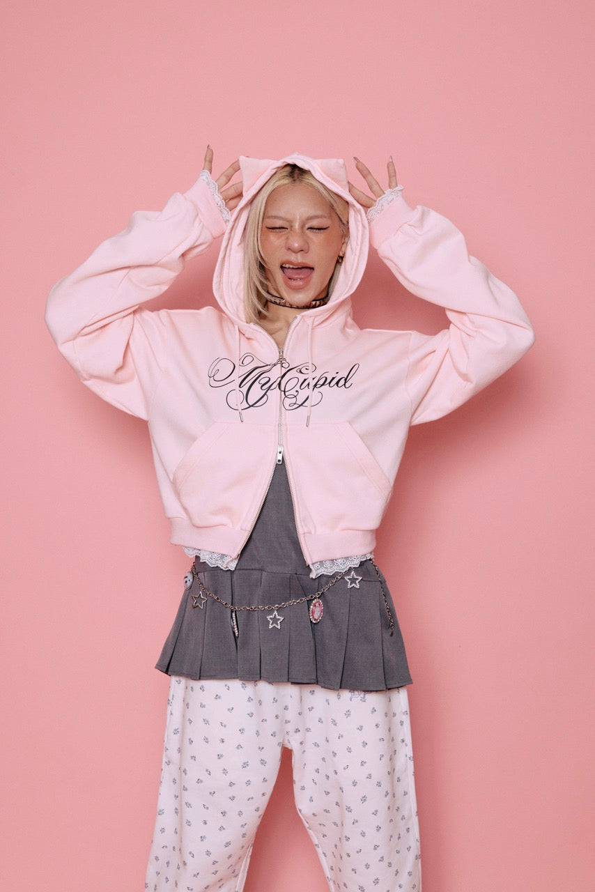 CAT EARS ZIP HOODIE