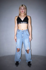 DAMAGE DENIM PANTS