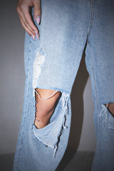 DAMAGE DENIM PANTS