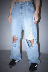 DAMAGE DENIM PANTS