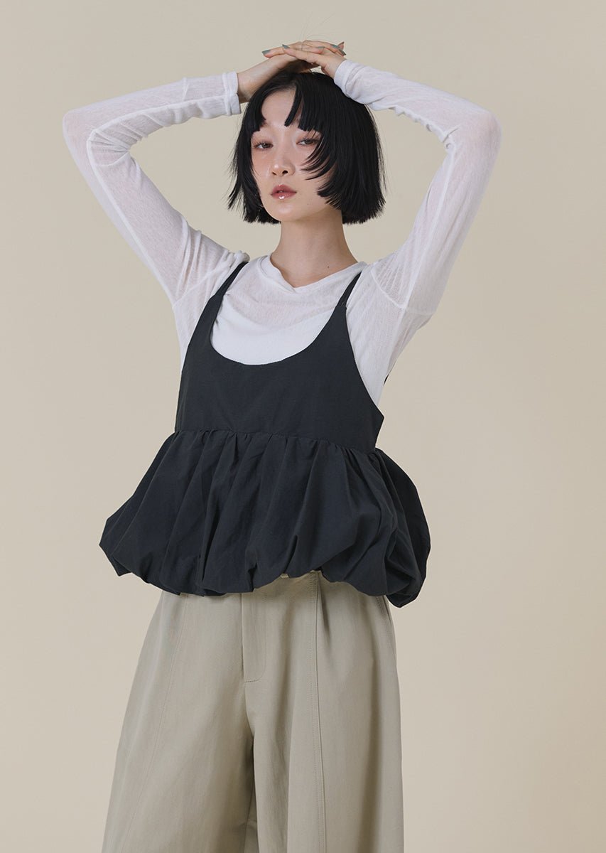バルーンキャミレイヤードトップス