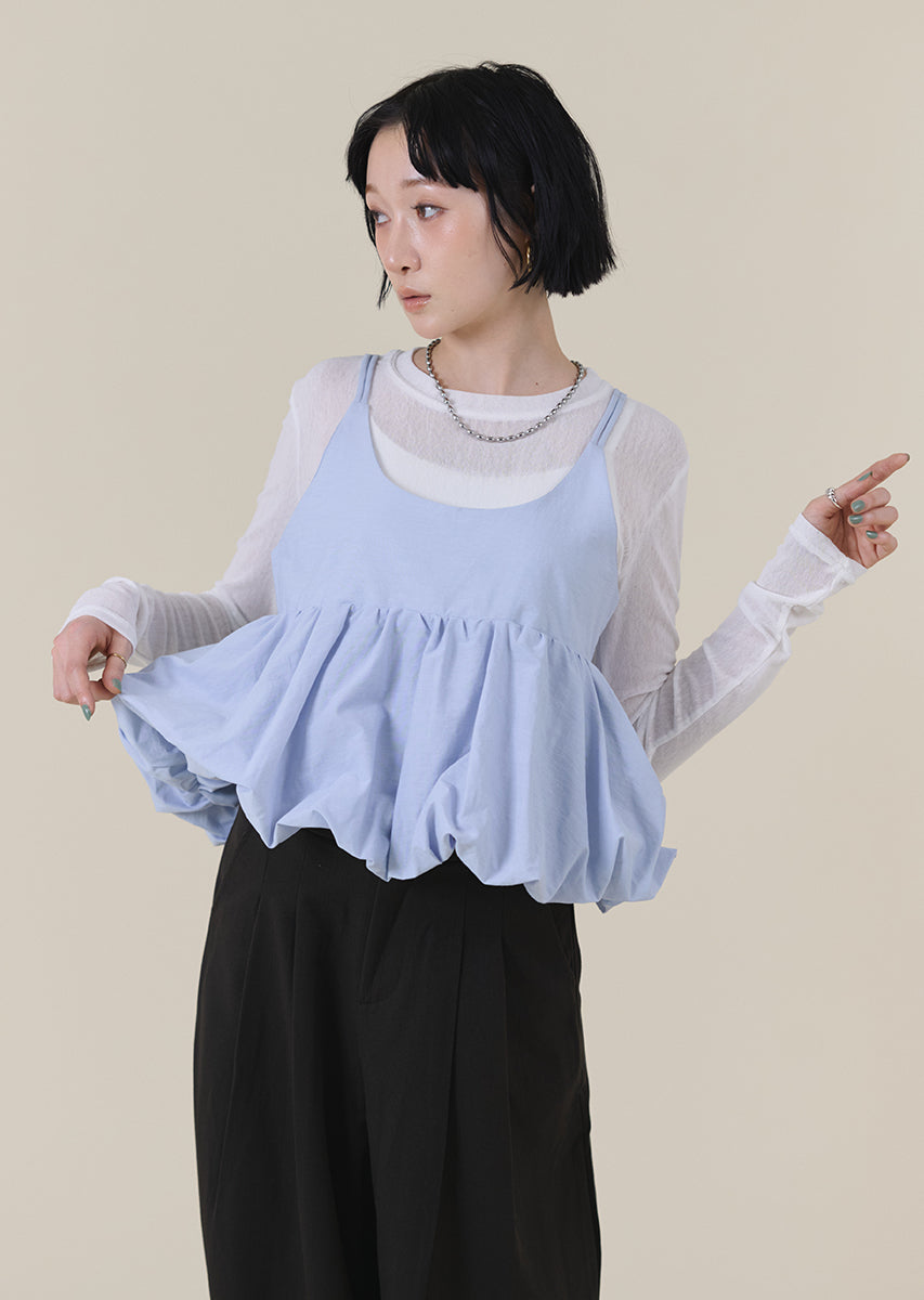 バルーンキャミレイヤードトップス