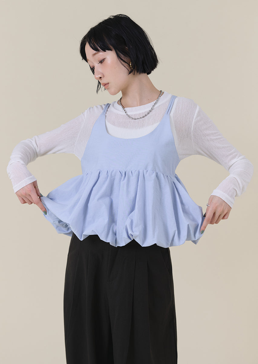 バルーンキャミレイヤードトップス