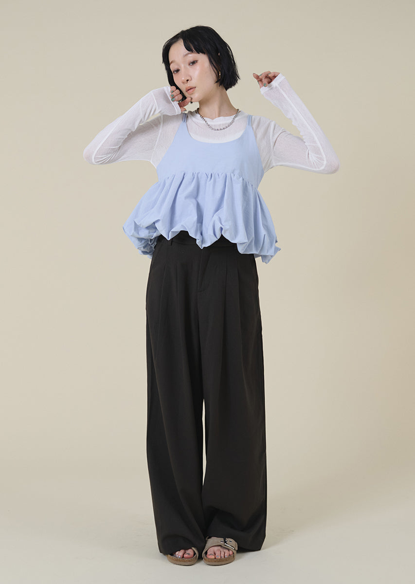 バルーンキャミレイヤードトップス