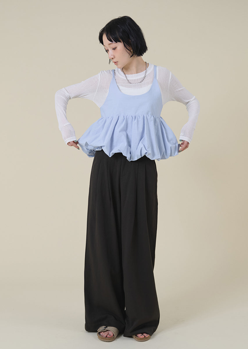 バルーンキャミレイヤードトップス