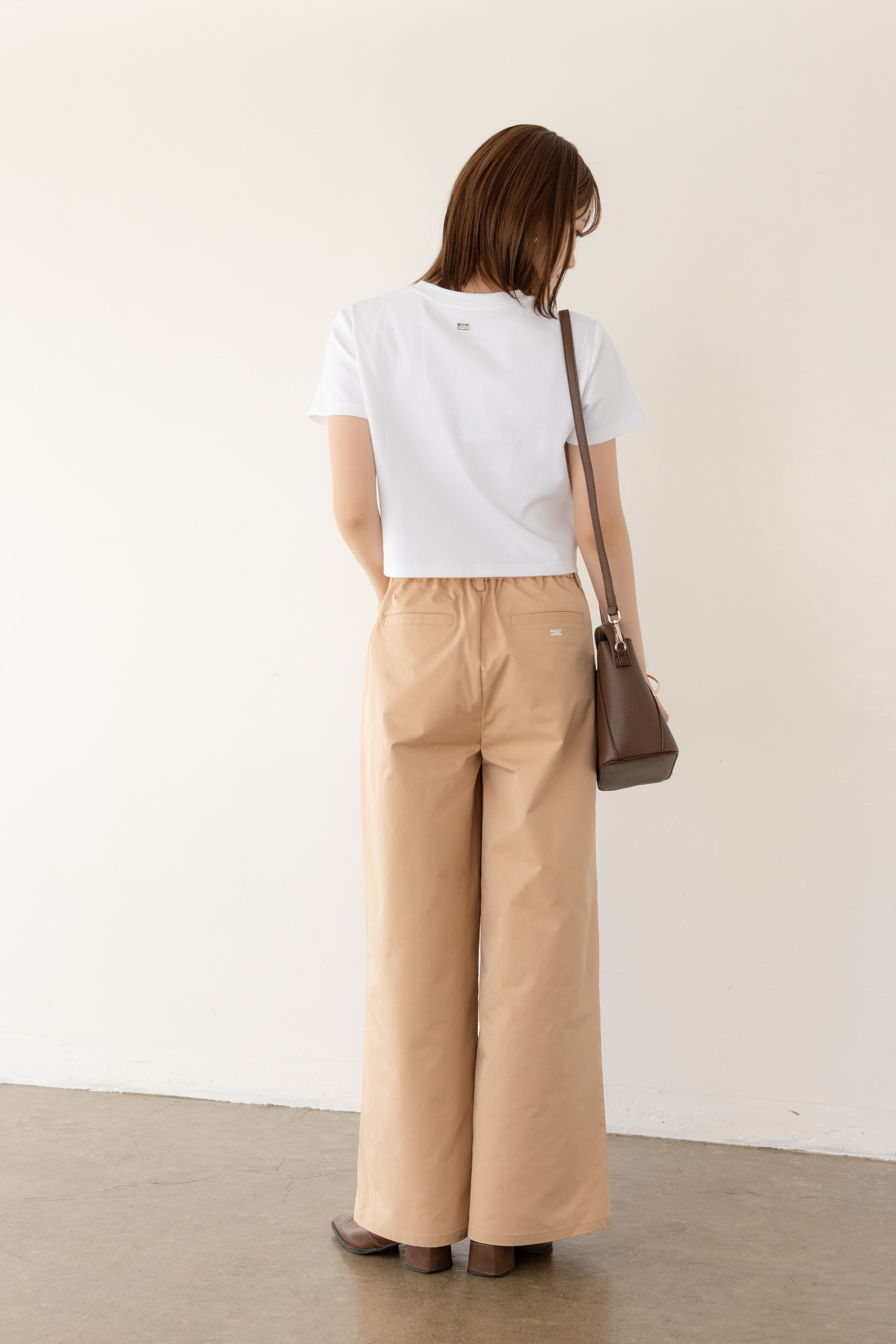 ウエストレイヤードワイドパンツ