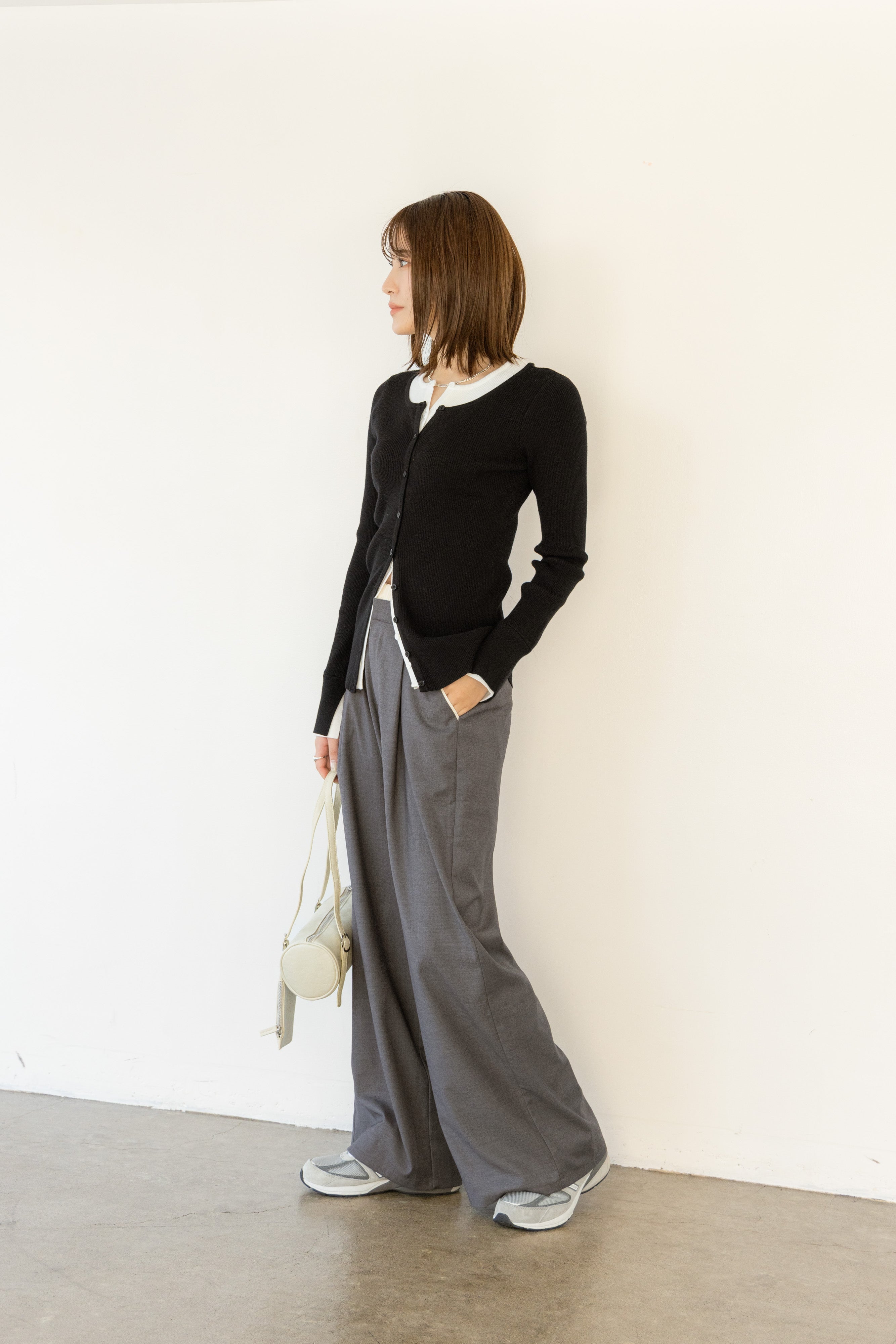 ウエストレイヤードワイドパンツ